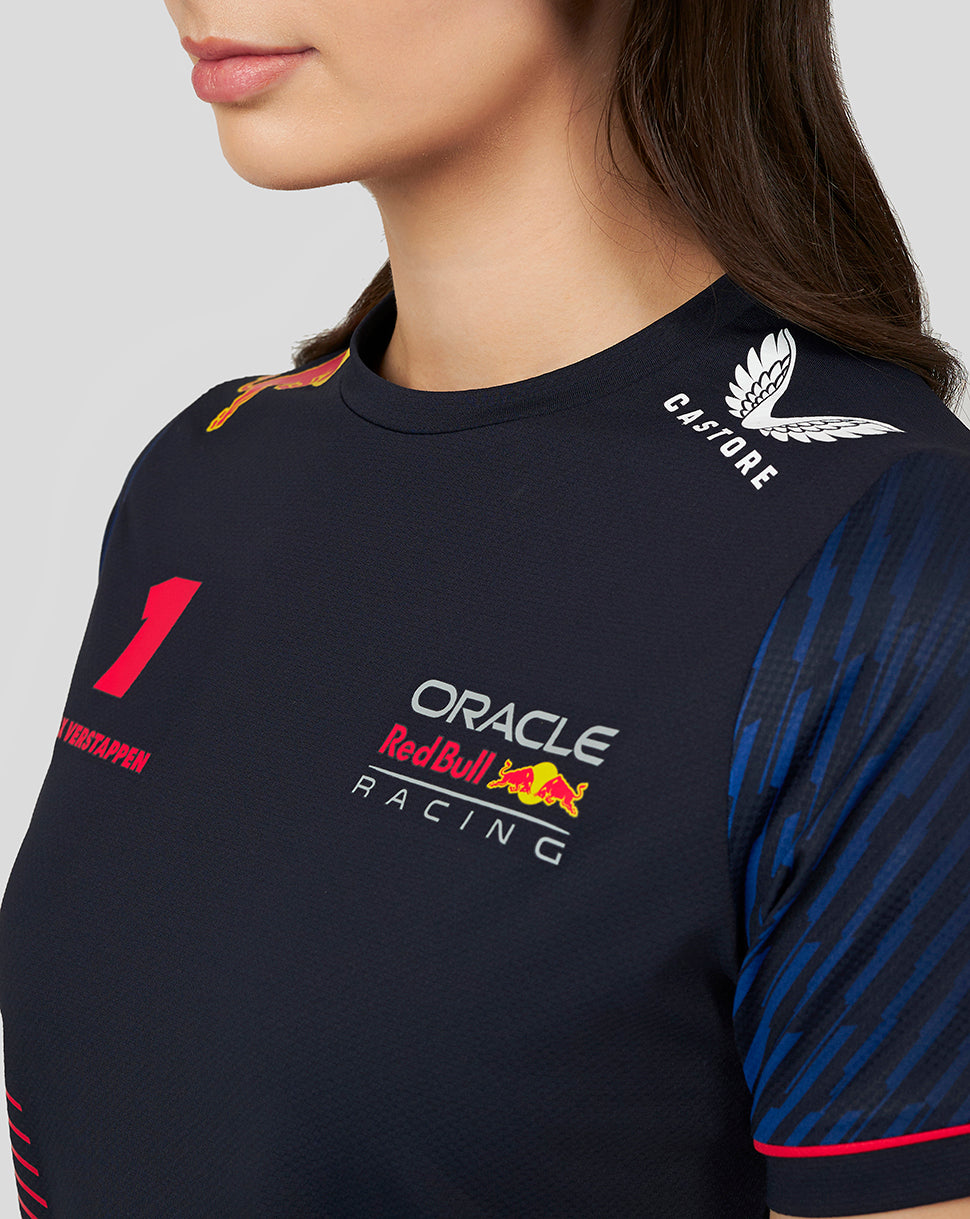 Oracle Red Bull Racing Womens T-Shirt Driver Max Verstappen - Night Sky - Night Sky