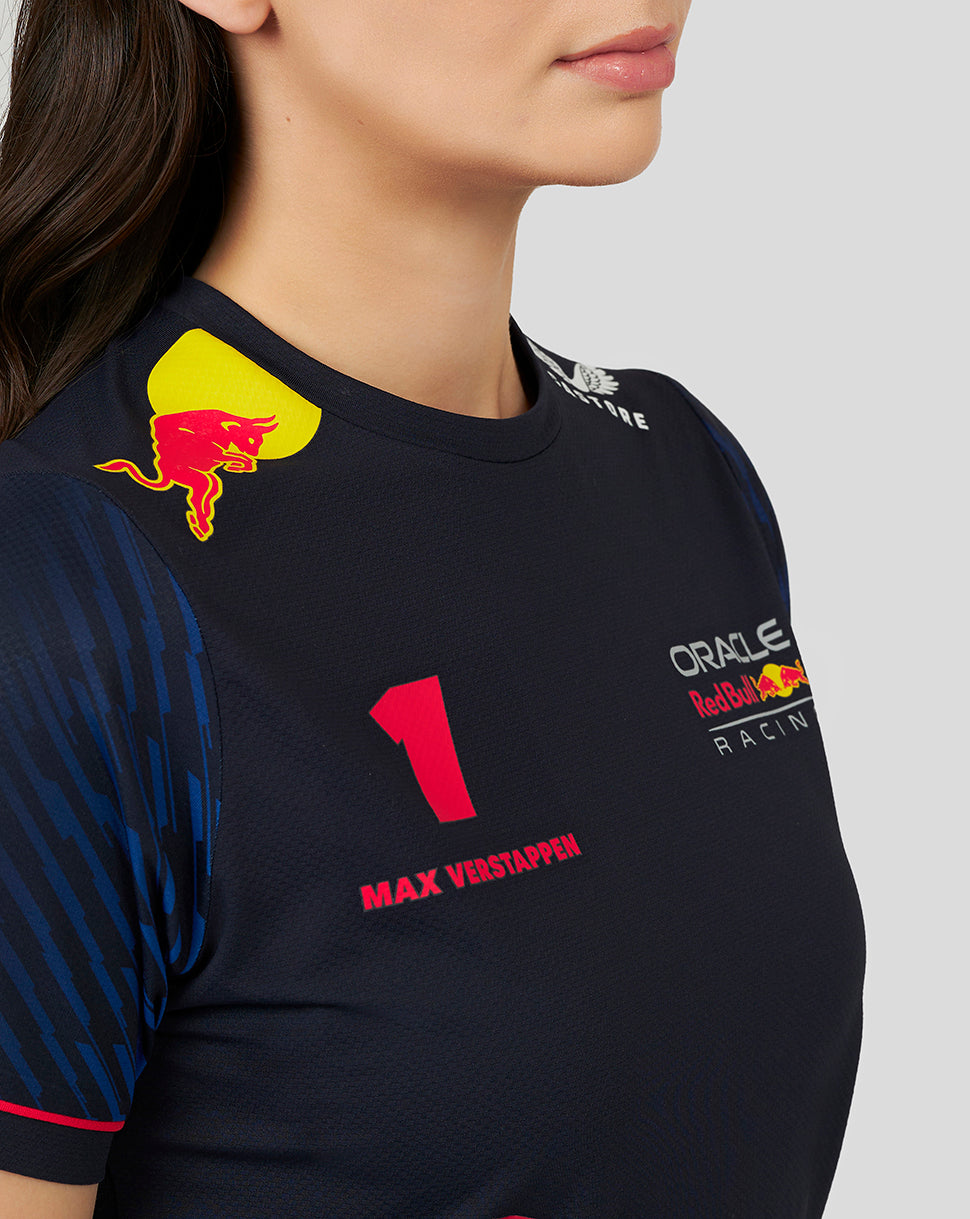Oracle Red Bull Racing Womens T-Shirt Driver Max Verstappen - Night Sky - Night Sky