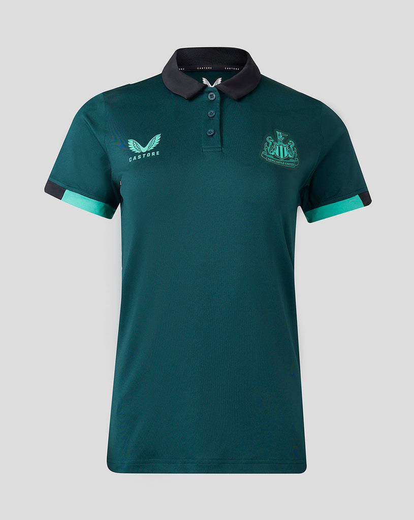 Newcastle United Women's 23/24 Players Travel Polo - Green