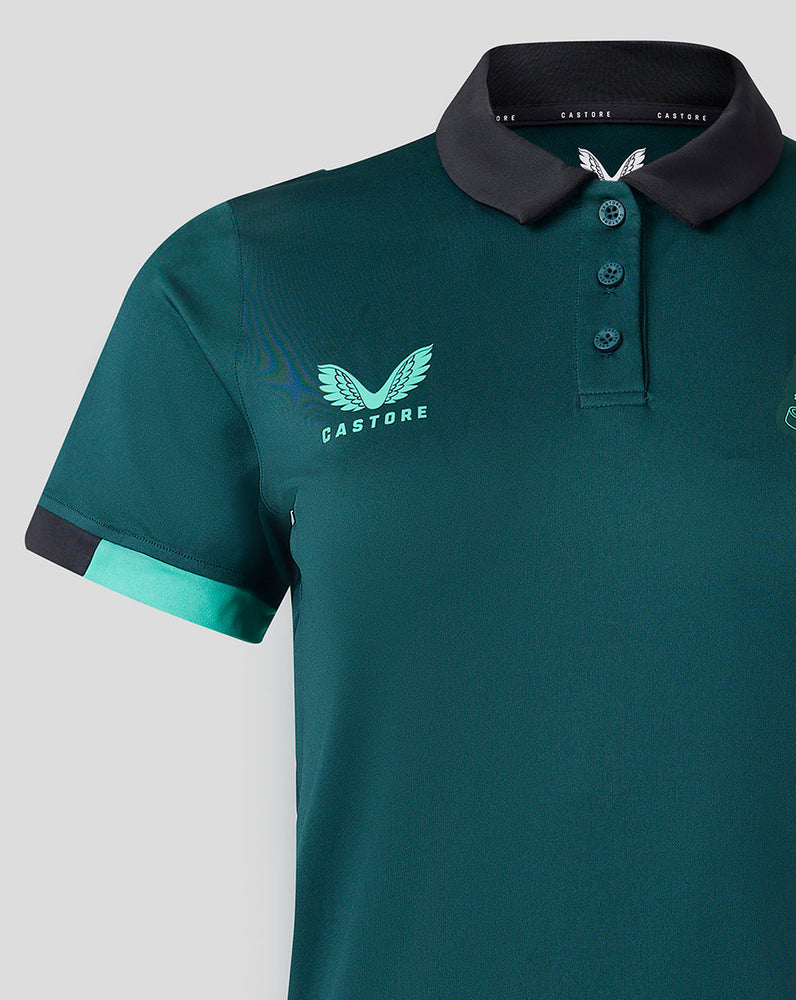 Newcastle United Women's 23/24 Players Travel Polo - Green