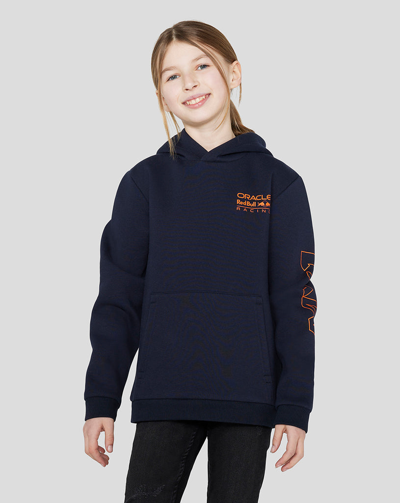Red Bull Racing F1 Kid's 2023 Team Pullover Hoodie- Youth Navy