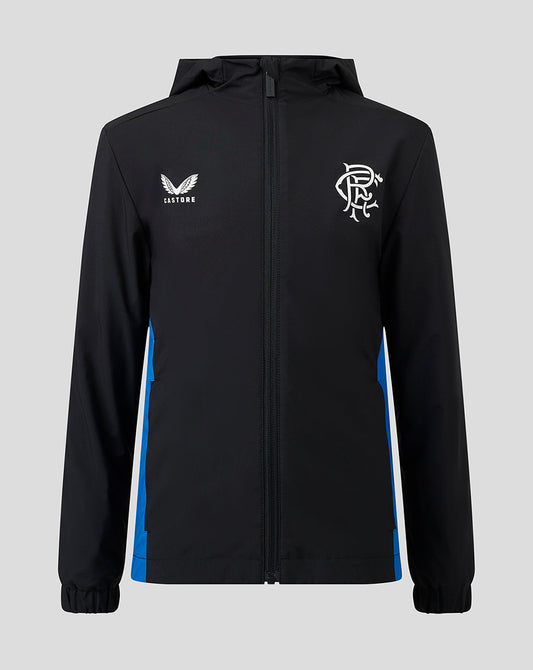 Rangers Junior 23/24 Matchday Lightweight Training Jacket - Black/Blue