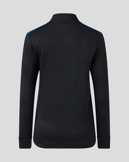 Rangers Junior 23/24 Matchday Training 1/4 Zip Midlayer - Black/Blue