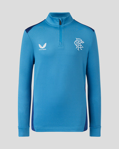 Rangers Junior 23/24 Training 1/4 Zip Midlayer - Blue/Navy