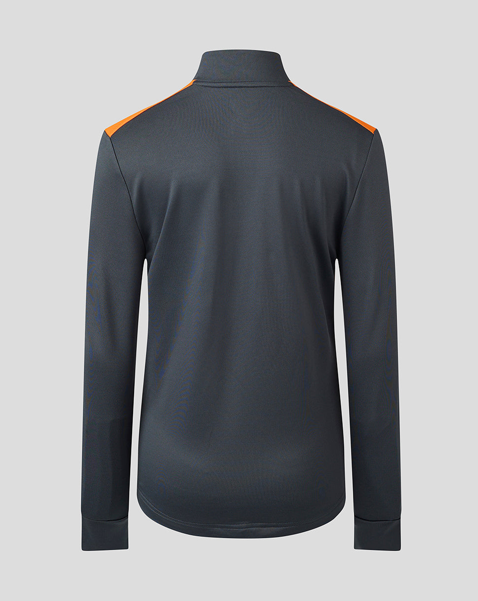 Rangers Junior 23/24 Training 1/4 Zip Midlayer - Grey/Orange