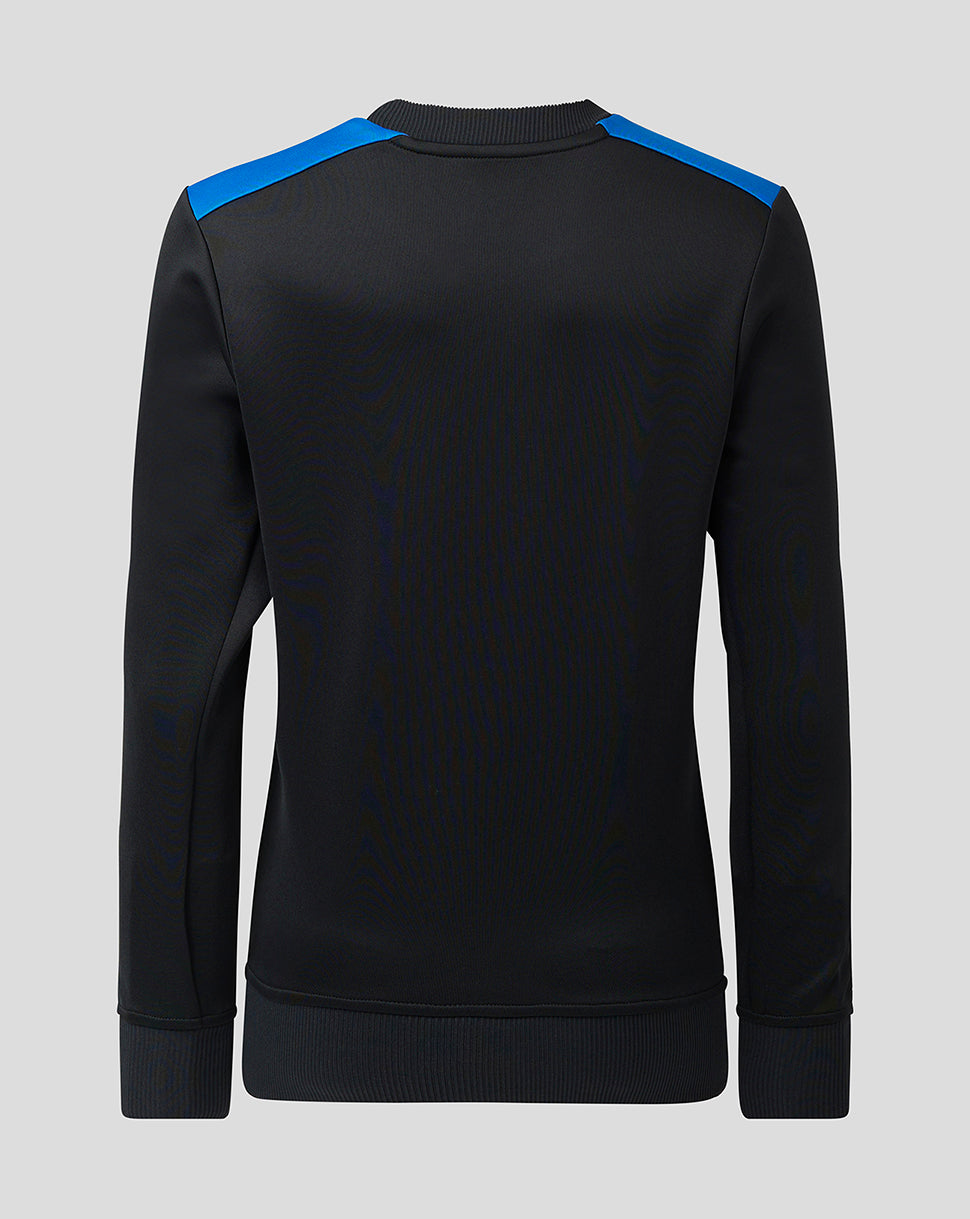 Rangers Junior 23/24 Matchday Training Sweatshirt - Black/Blue