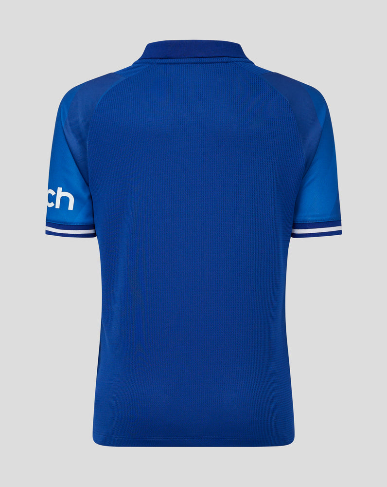 Blue England Cricket Junior ODI Short Sleeve Shirt