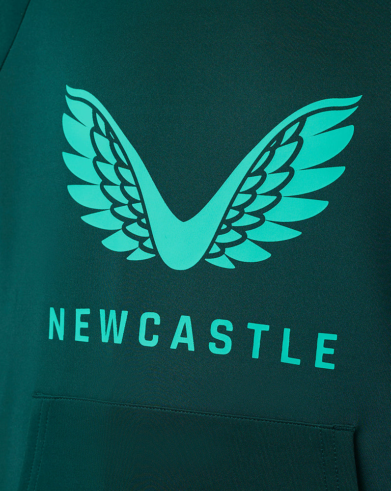 Newcastle United Junior 23/24 Players Travel Hoody - Green