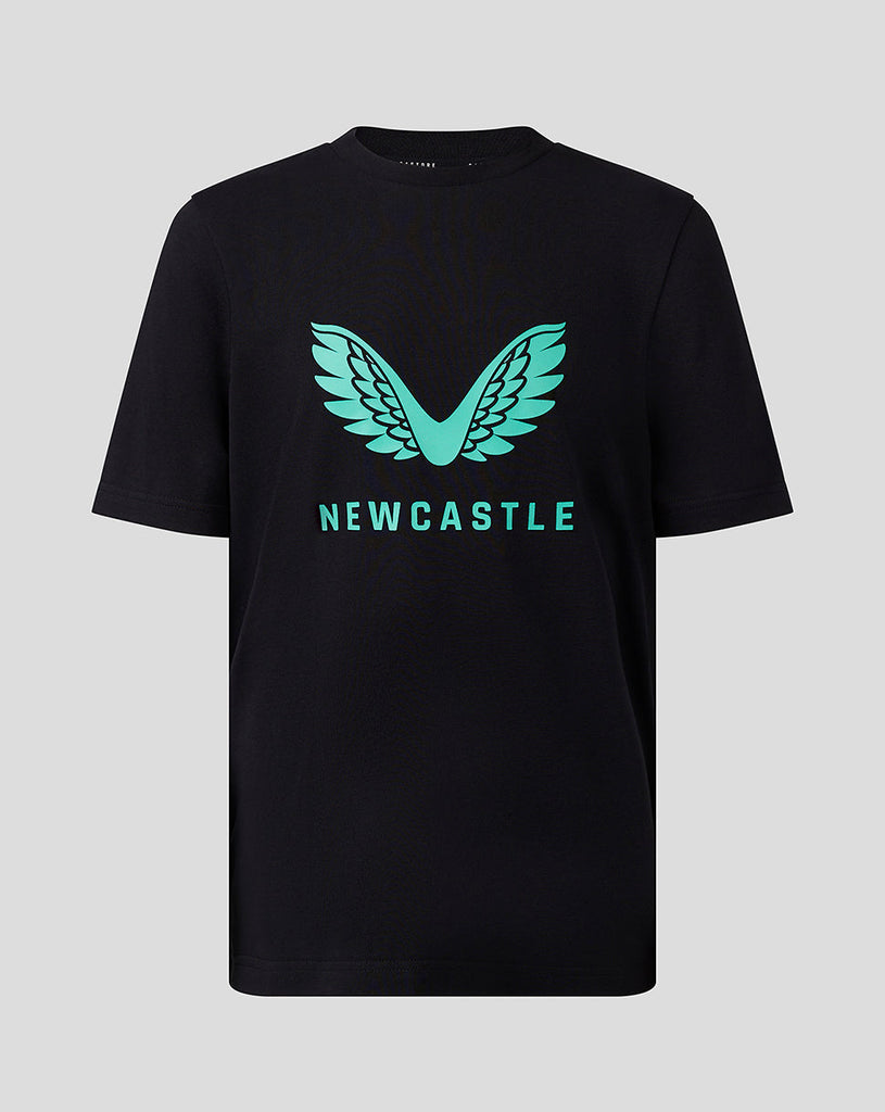 Newcastle United Junior 23/24 Coaches Travel Logo T-Shirt - Black