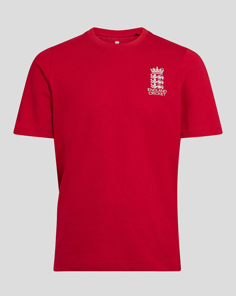 England Cricket Junior Core T Shirt - Red