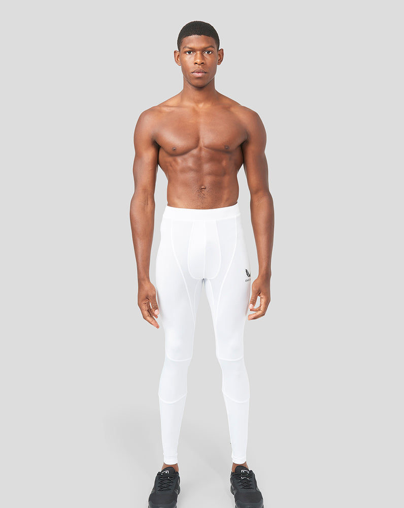  White Tights Football Mens Compression Pants Running Tights  Active Workout Sports Baselayer