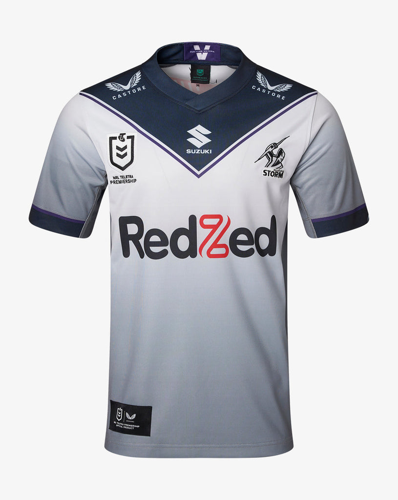 White Melbourne Storm away jersey 2022