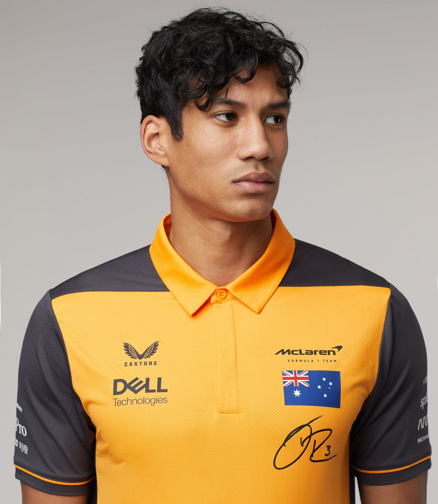 McLaren F1 Men's 2022 Team Polo Shirt - Papaya/Phantom 