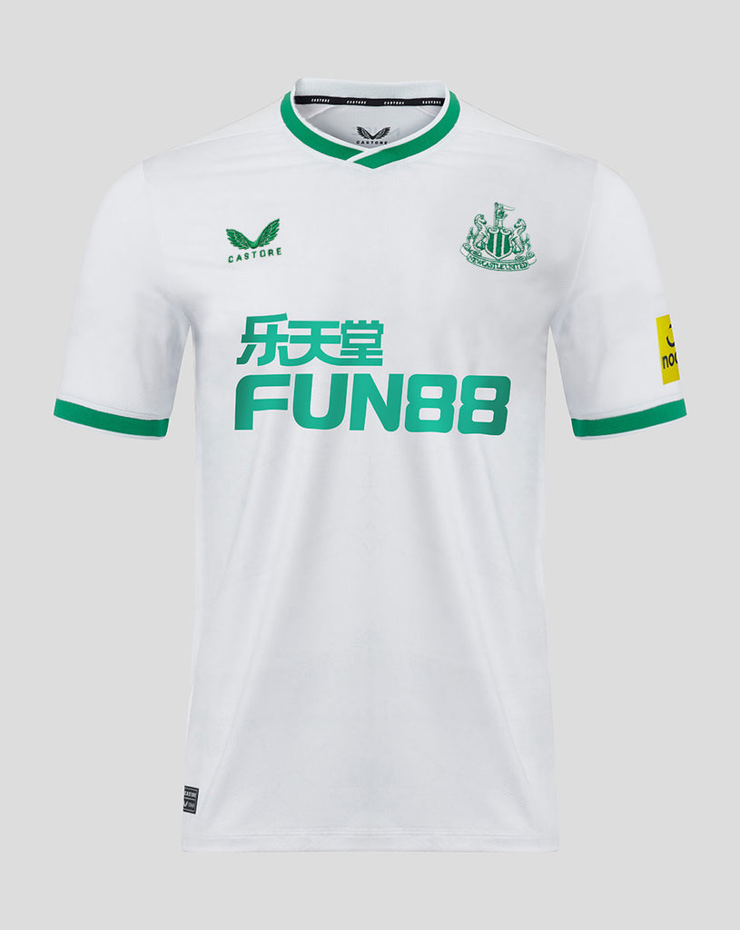White and green Newcastle United alternate shirt
