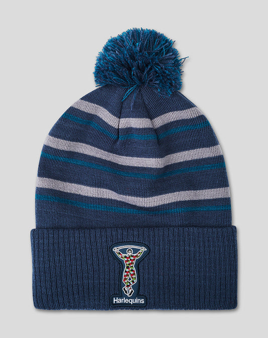 Navy Harlequins Bobble Hat