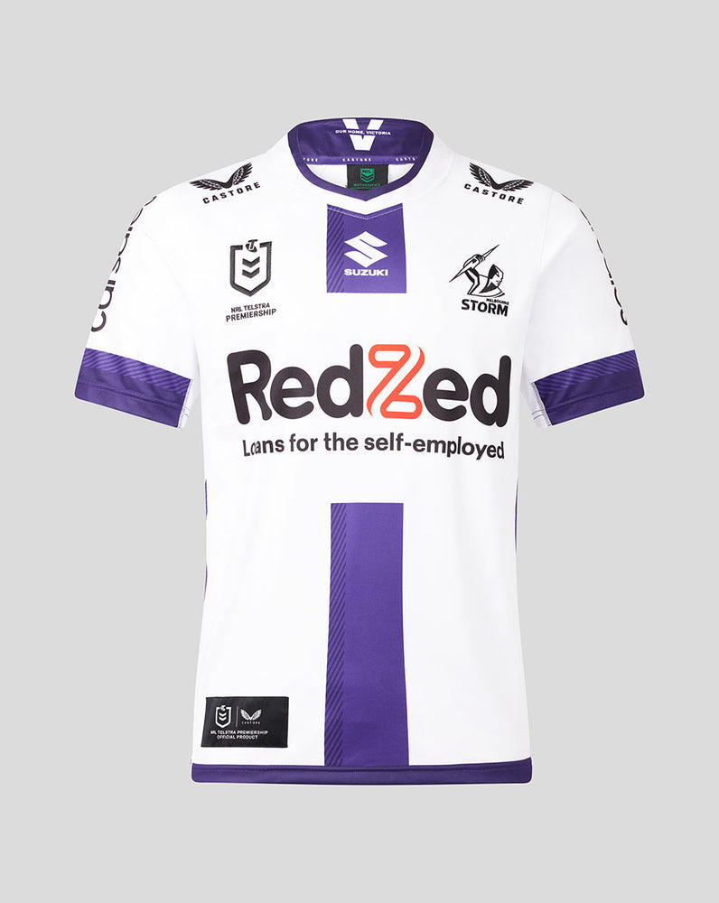White Melbourne Storm away jersey 2023