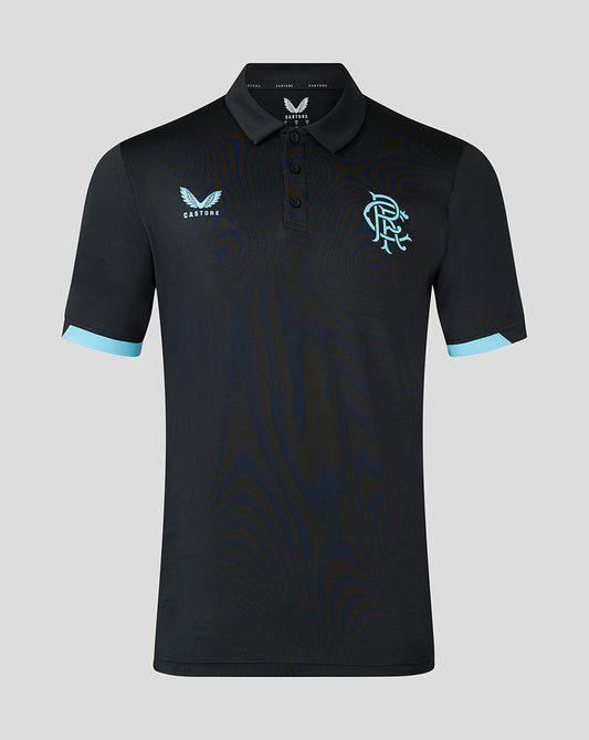 Rangers Men's 23/24 Players Travel Polo - Black