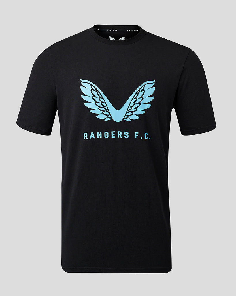 Rangers Men's 23/24 Travel Logo T-Shirt - Black
