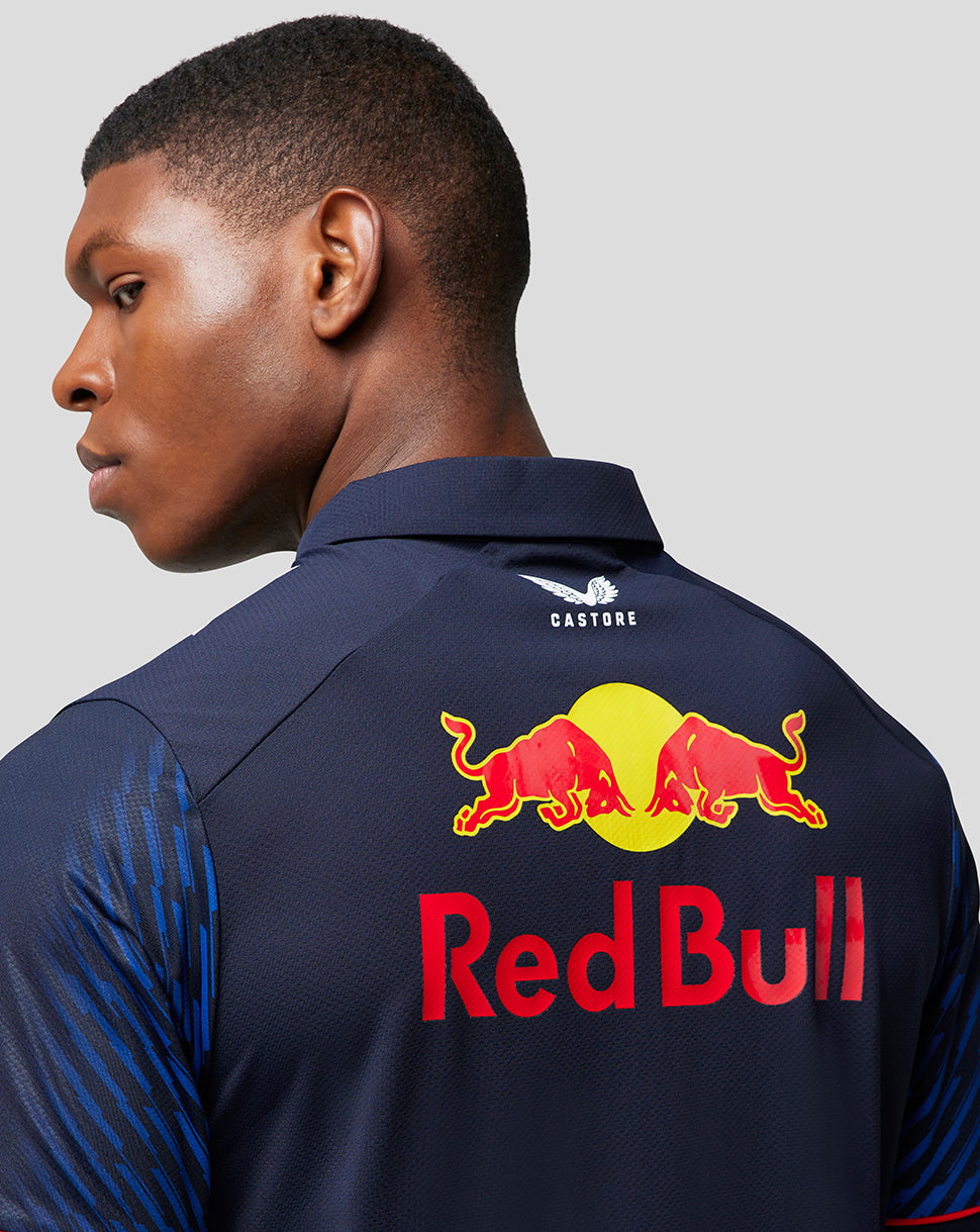 Oracle Red Bull Racing Mens Short Sleeve Polo Shirt Driver Max Verstappen - Night Sky - Night Sky