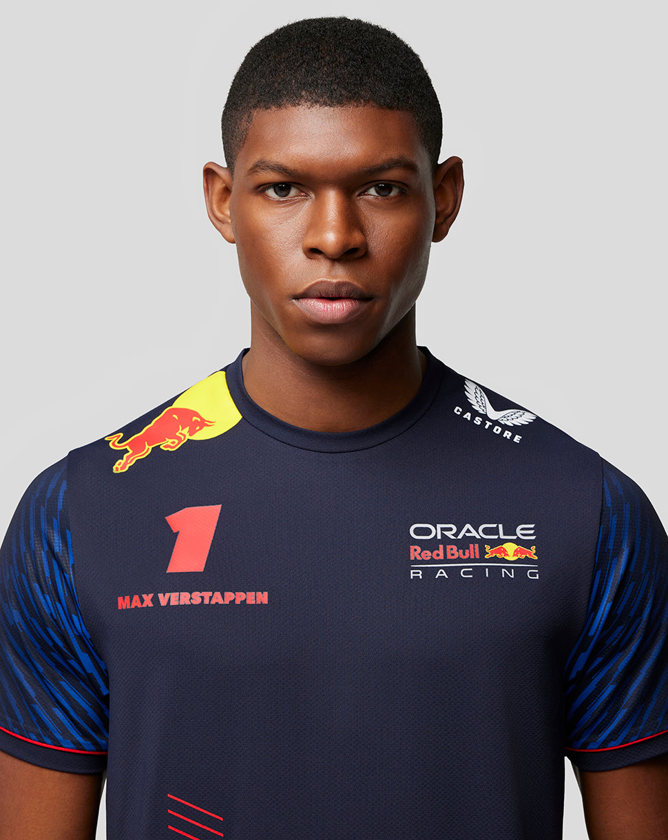 Oracle Red Bull Racing Mens T-Shirt Driver Max Verstappen - Night Sky - Night Sky