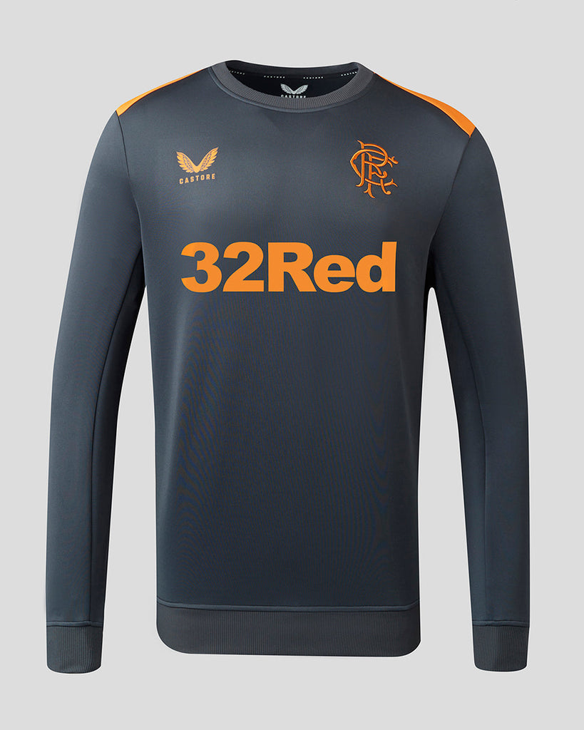 Rangers Mens 23/24 Training Sweatshirt - Grey/Orange