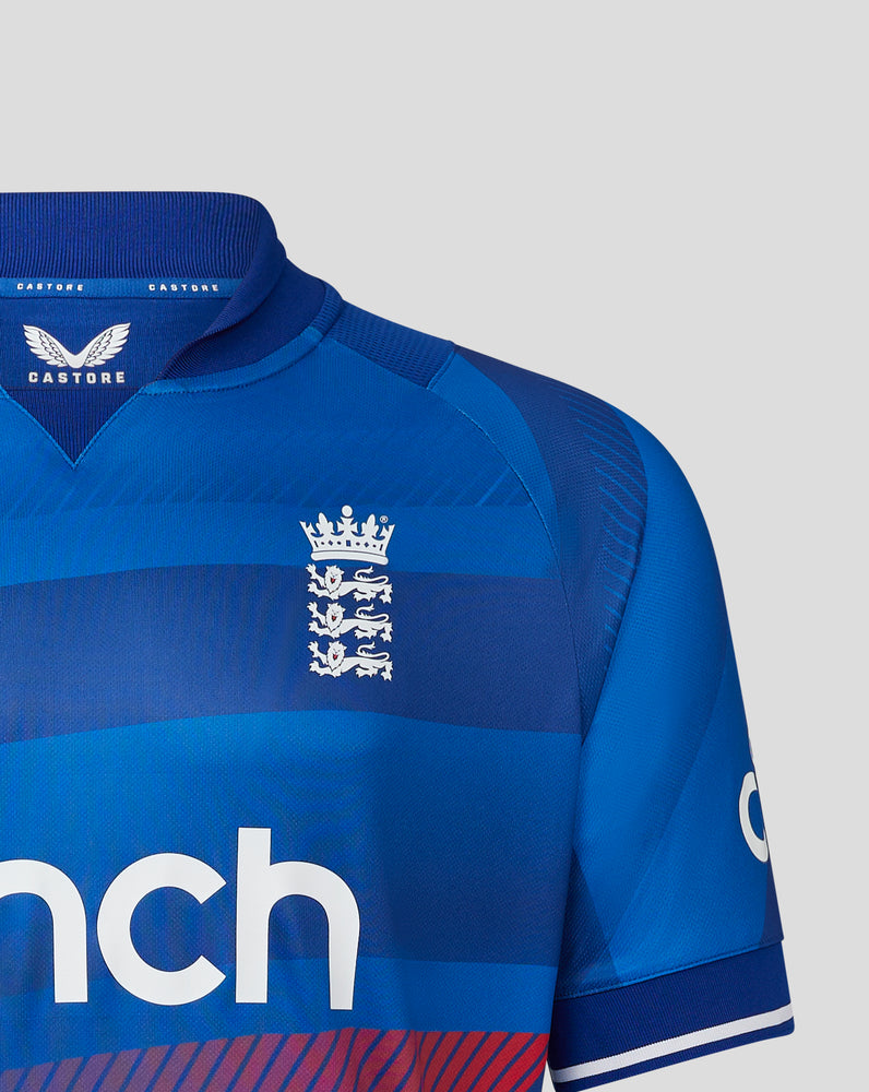 Blue England Cricket Men's ODI Short Sleeve Jersey