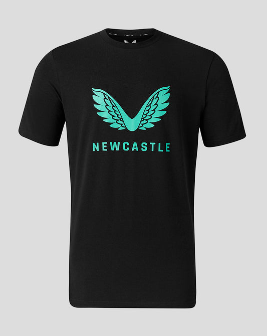 Newcastle United Men's 23/24 Coaches Travel Logo T-Shirt - Black