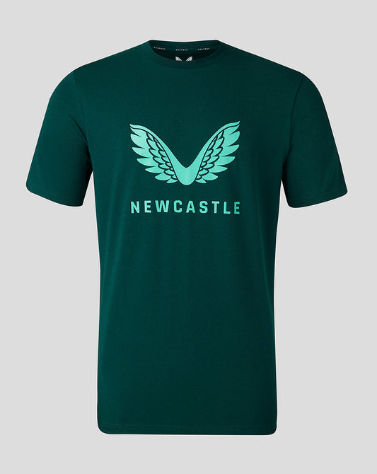 Newcastle United Men's 23/24 Players Travel Logo T-Shirt - Green