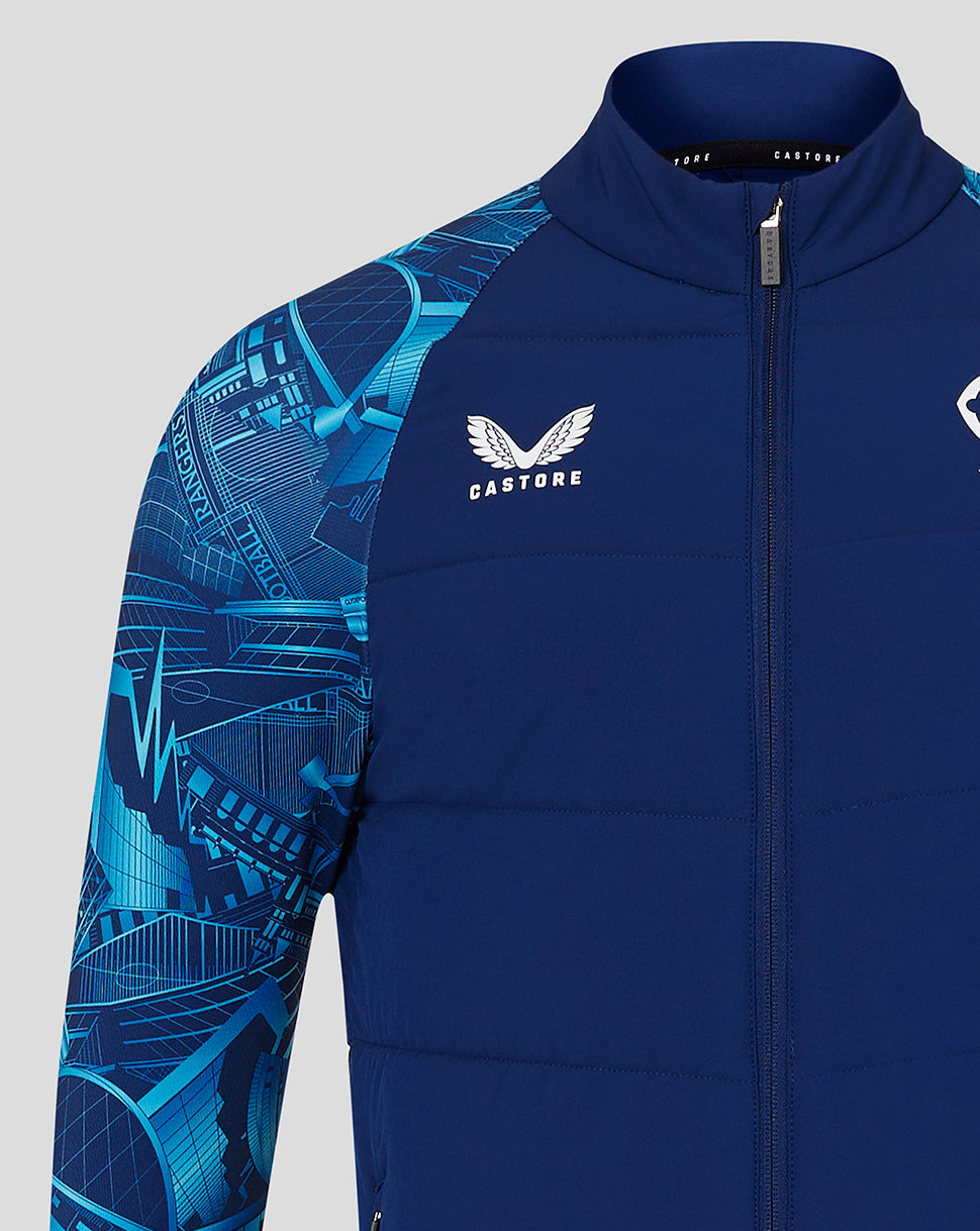 Rangers Mens 23/24 City Print Hybrid Jacket - Blue/Green