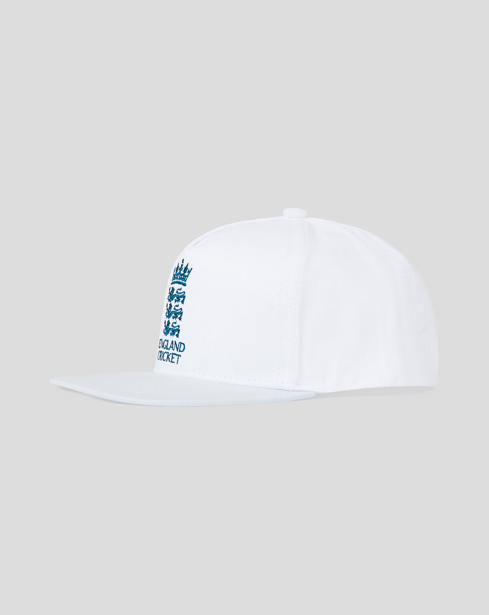 White Ecb Snapback Cap - White