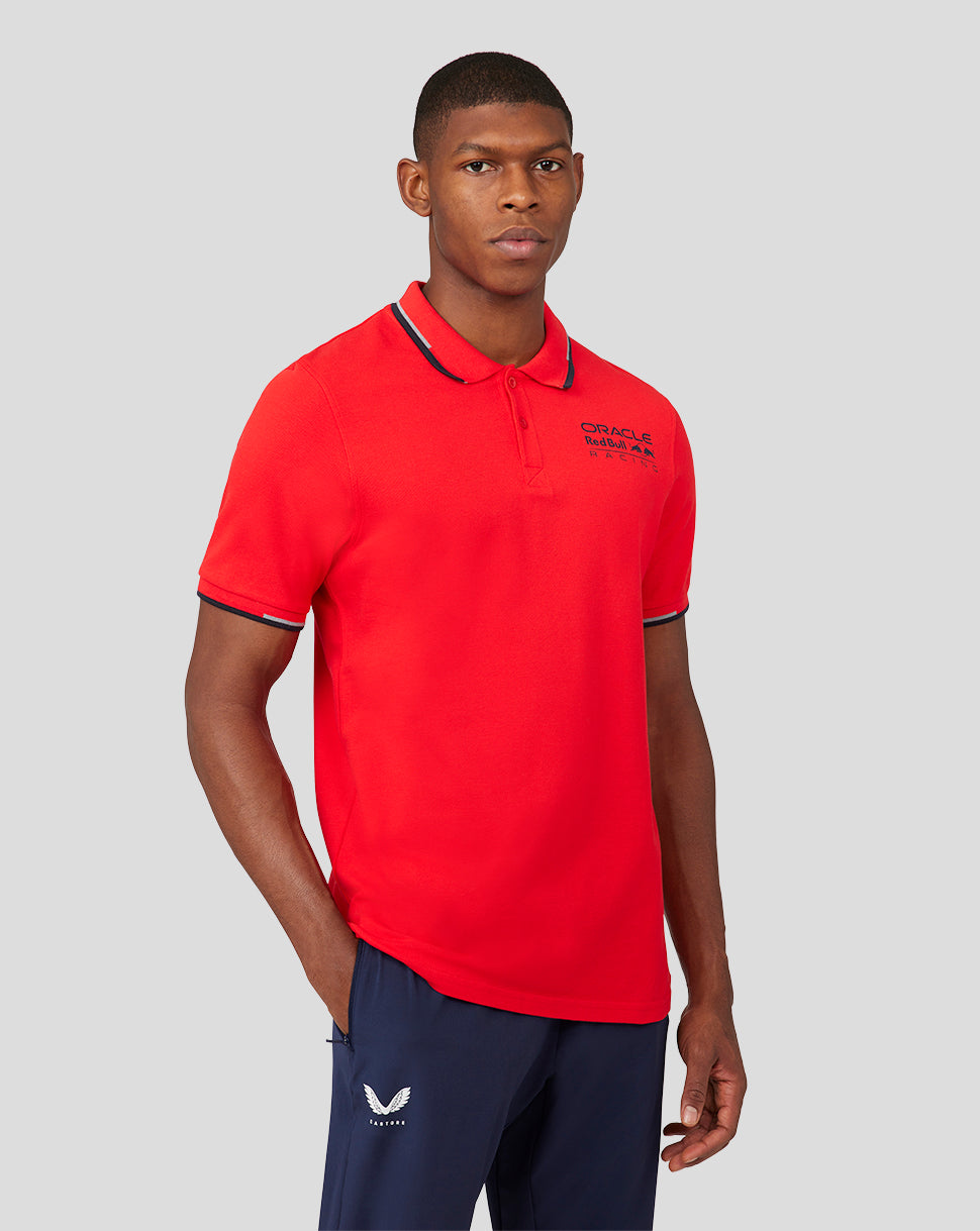 Oracle Red Bull Racing Unisex Core Polo - Flame Scarlet - Flame Scarlet