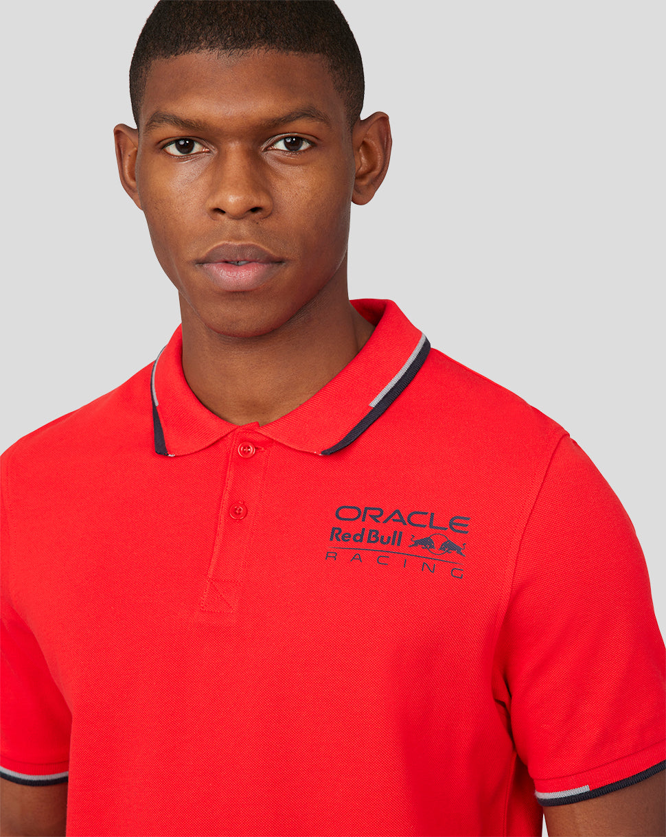 Oracle Red Bull Racing Unisex Core Polo - Flame Scarlet - Flame Scarlet