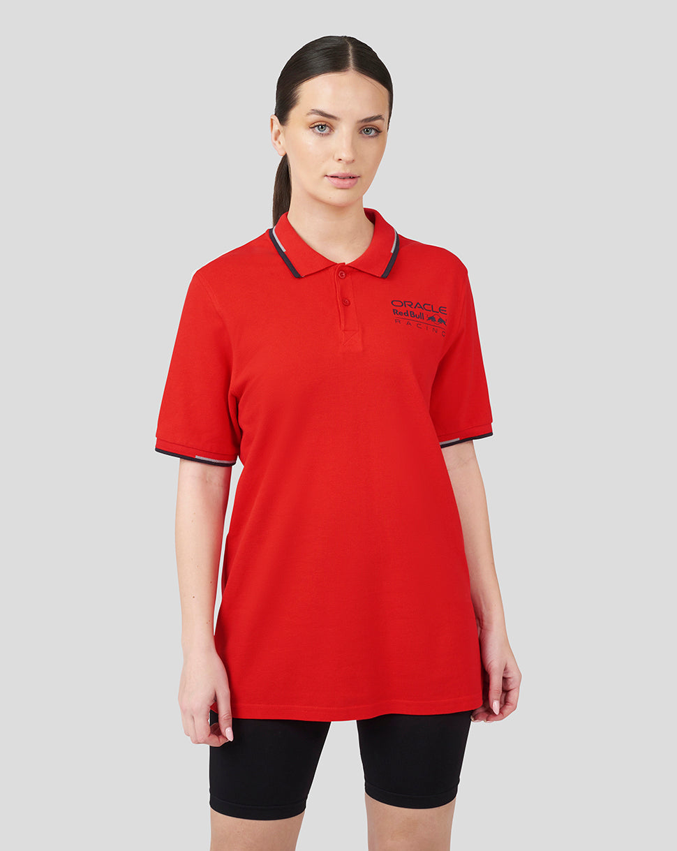 Oracle Red Bull Racing Unisex Core Polo - Flame Scarlet - Flame Scarlet