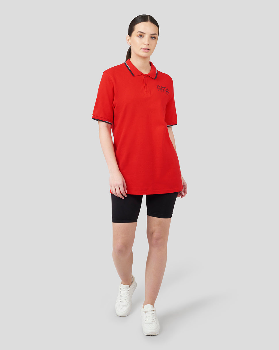 Oracle Red Bull Racing Unisex Core Polo - Flame Scarlet - Flame Scarlet