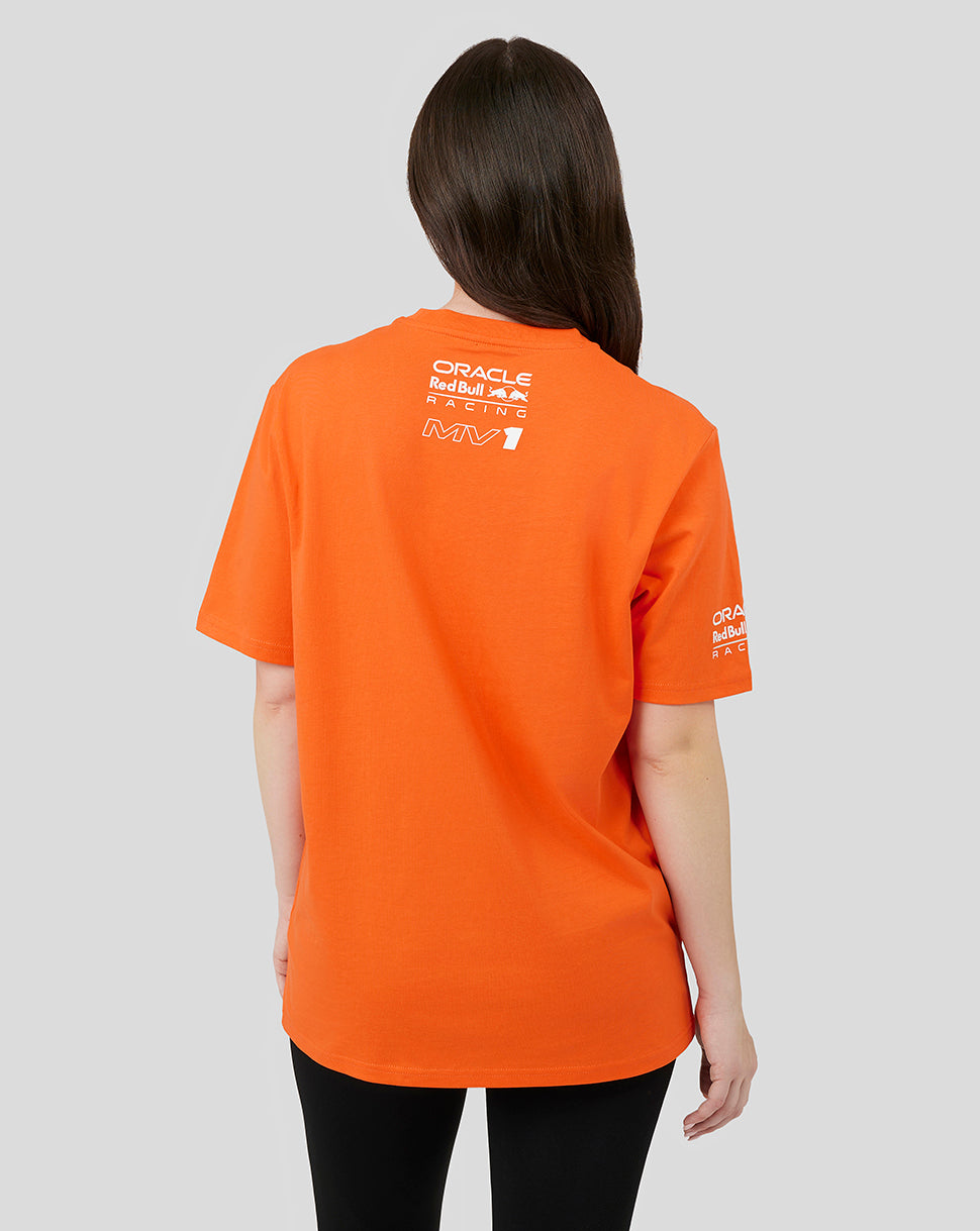 Oracle Red Bull Racing Unisex Driver Max Verstappen T-Shirt - Exotic Orange - Exotic Orange