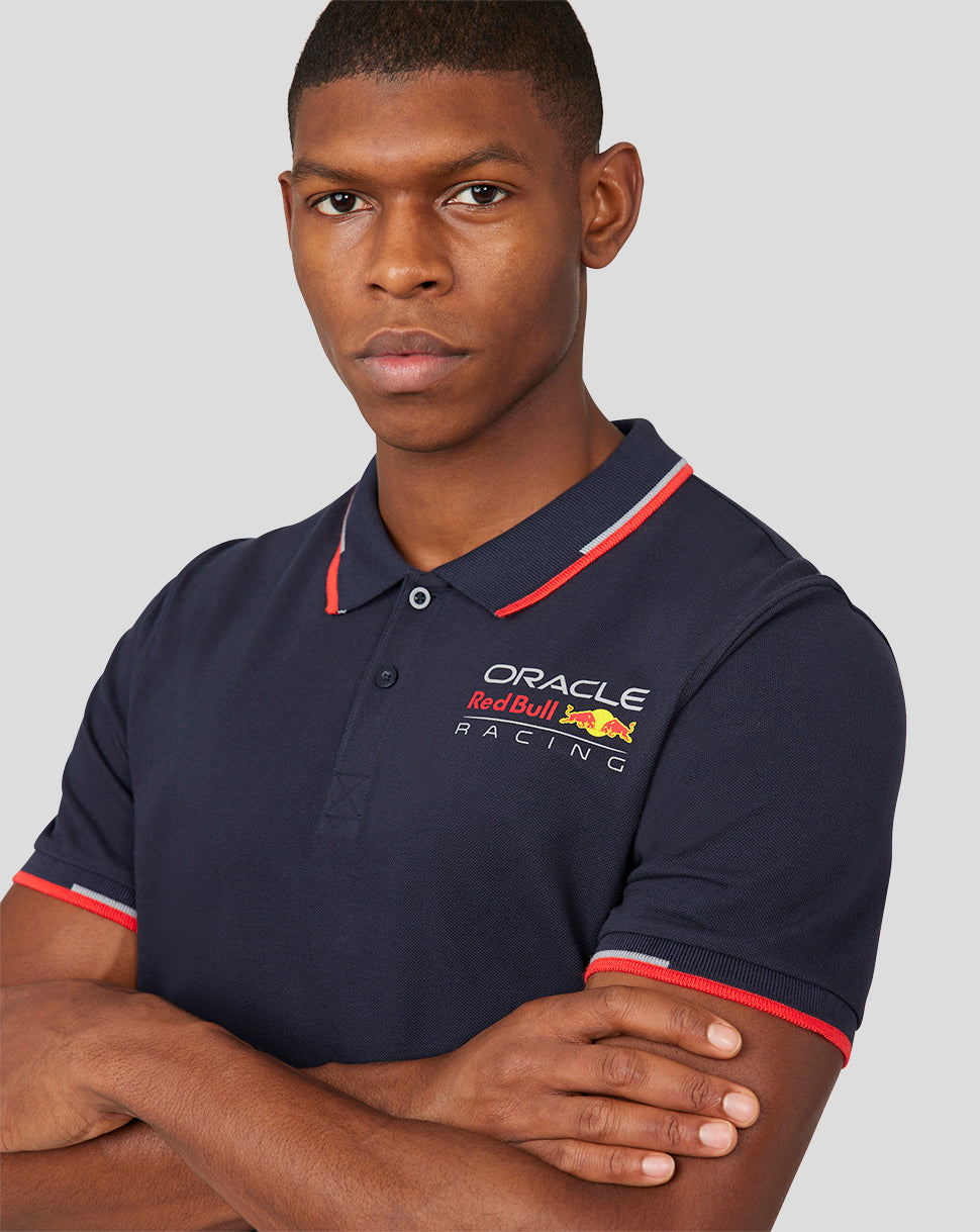Oracle Red Bull Racing Unisex Core Polo Full Colour Logo - Night Sky - Night Sky