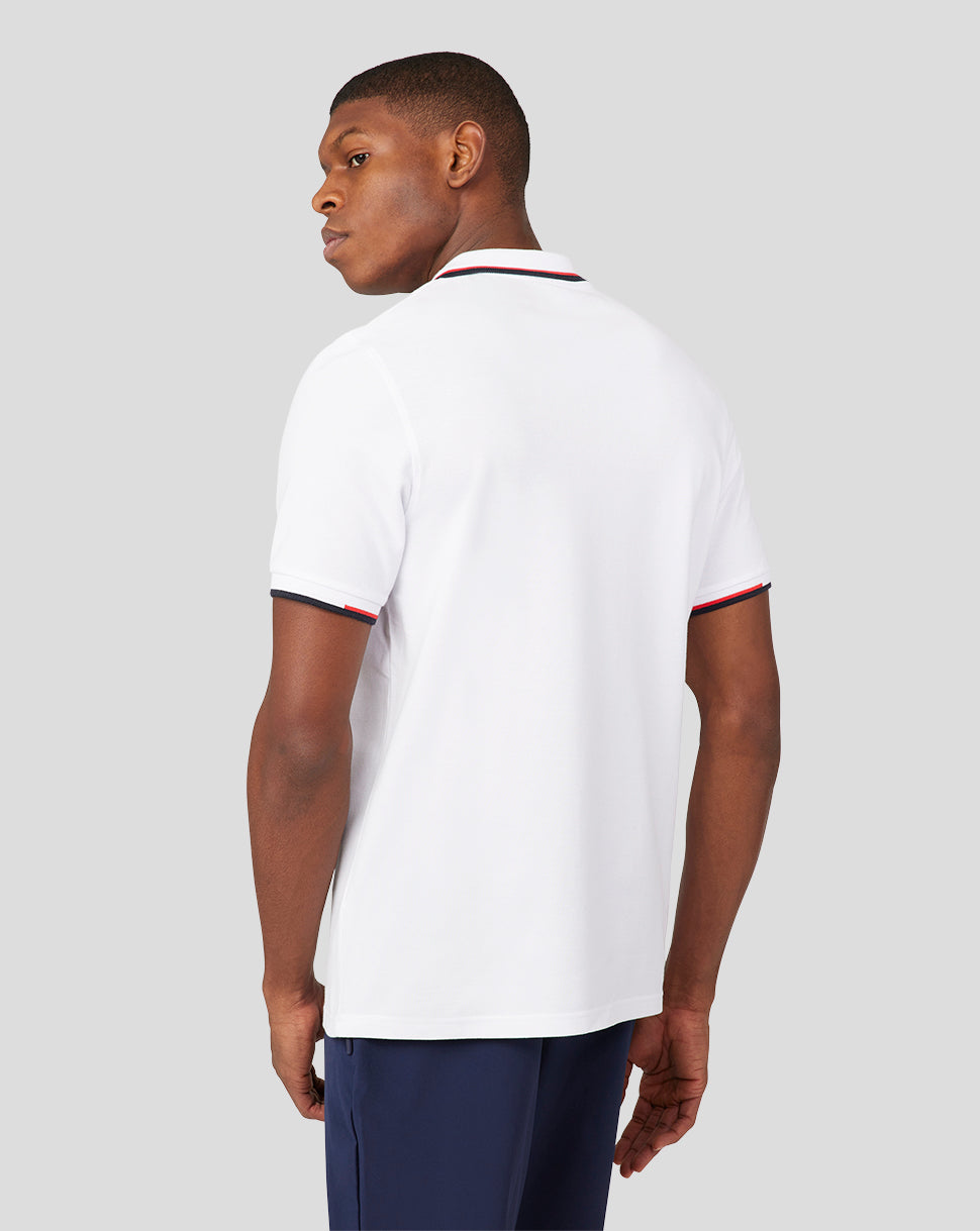 Oracle Red Bull Racing Unisex Core Polo Full Colour Logo - White - White