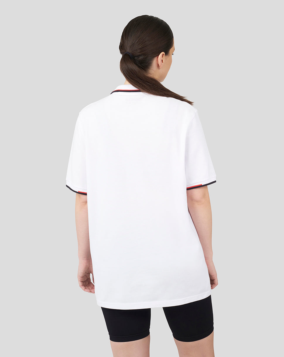 Oracle Red Bull Racing Unisex Core Polo Full Colour Logo - White - White