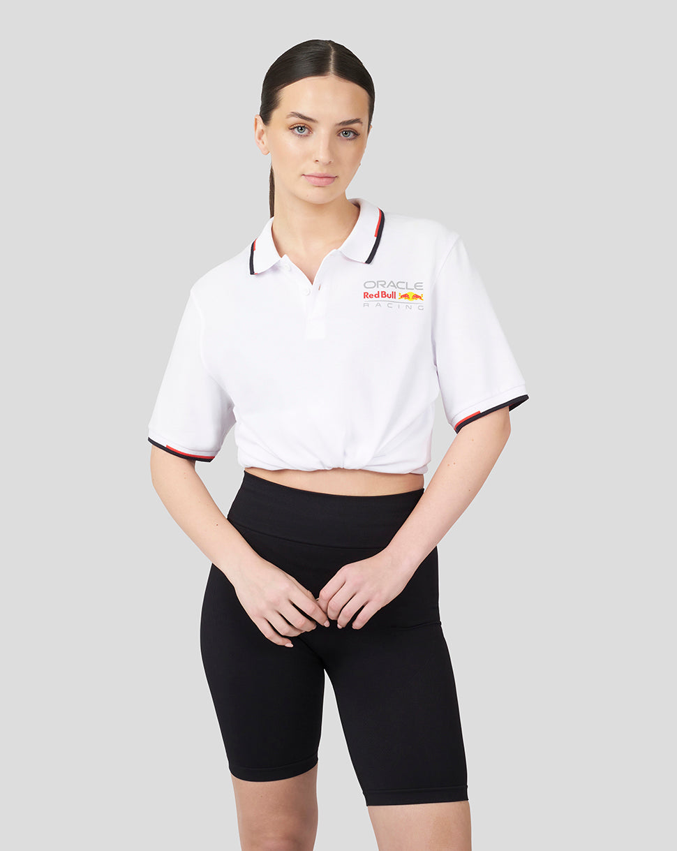 Oracle Red Bull Racing Unisex Core Polo Full Colour Logo - White - White
