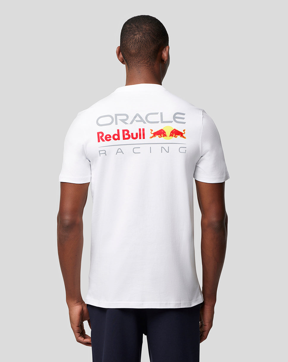 Oracle Red Bull Racing Unisex Core T-Shirt Full Colour Logo - White - White