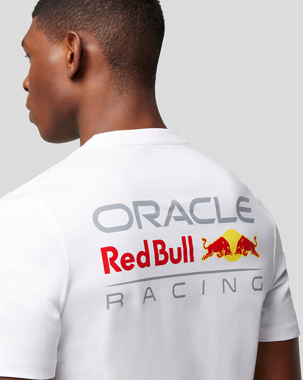 Oracle Red Bull Racing Unisex Core T-Shirt Full Colour Logo - White - White