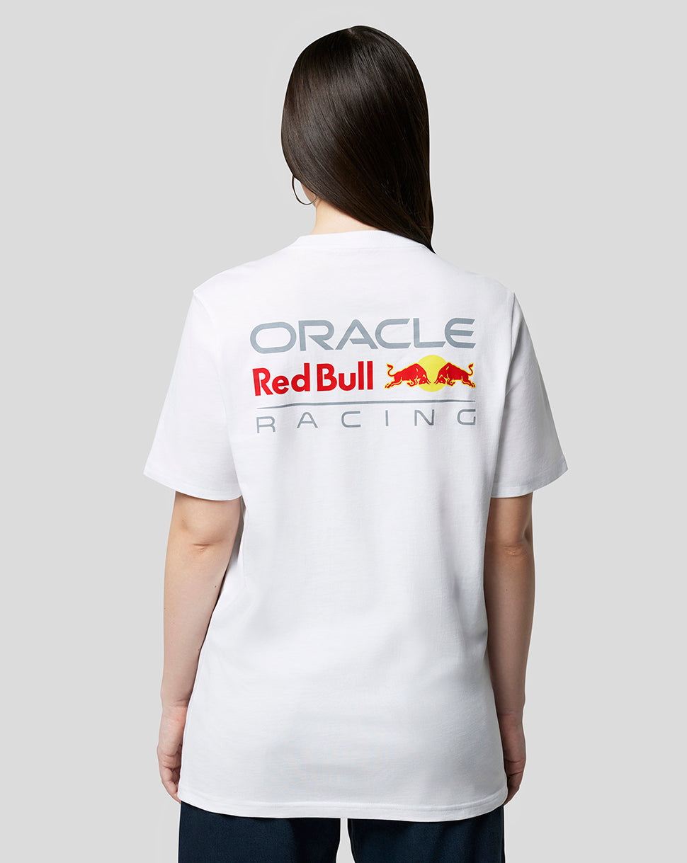 Oracle Red Bull Racing Unisex Core T-Shirt Full Colour Logo - White - White