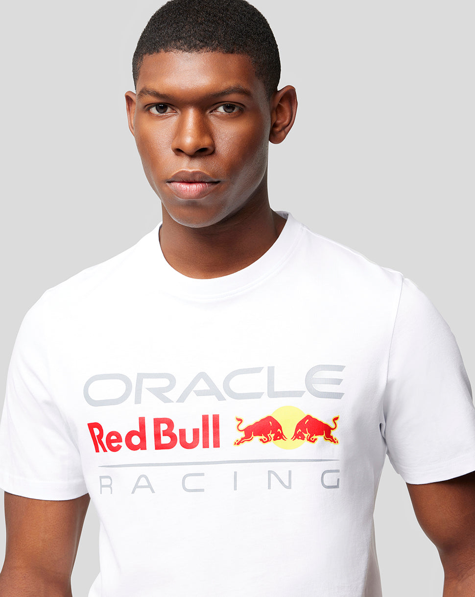 Oracle Red Bull Racing Unisex Large Front Logo T-Shirt - White - White