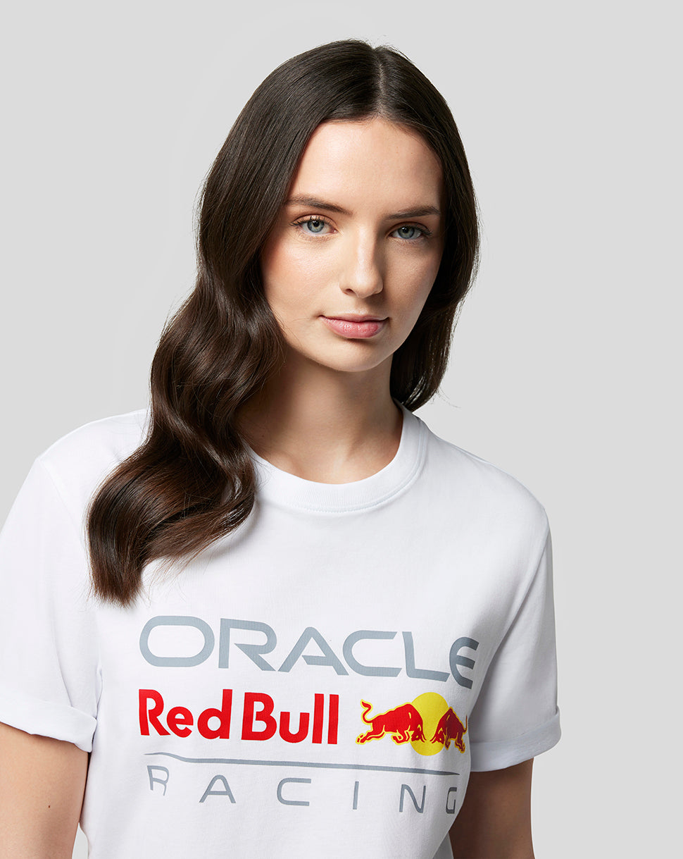 Oracle Red Bull Racing Unisex Large Front Logo T-Shirt - White - White
