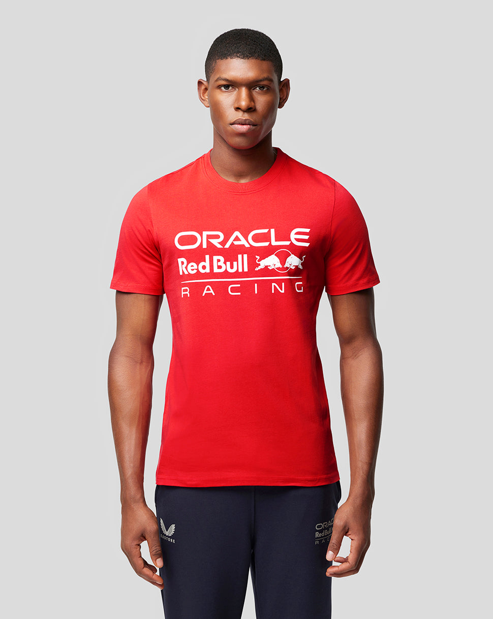 Oracle Red Bull Racing Unisex Large Front Logo T-Shirt - Flame Scarlet - Flame Scarlet