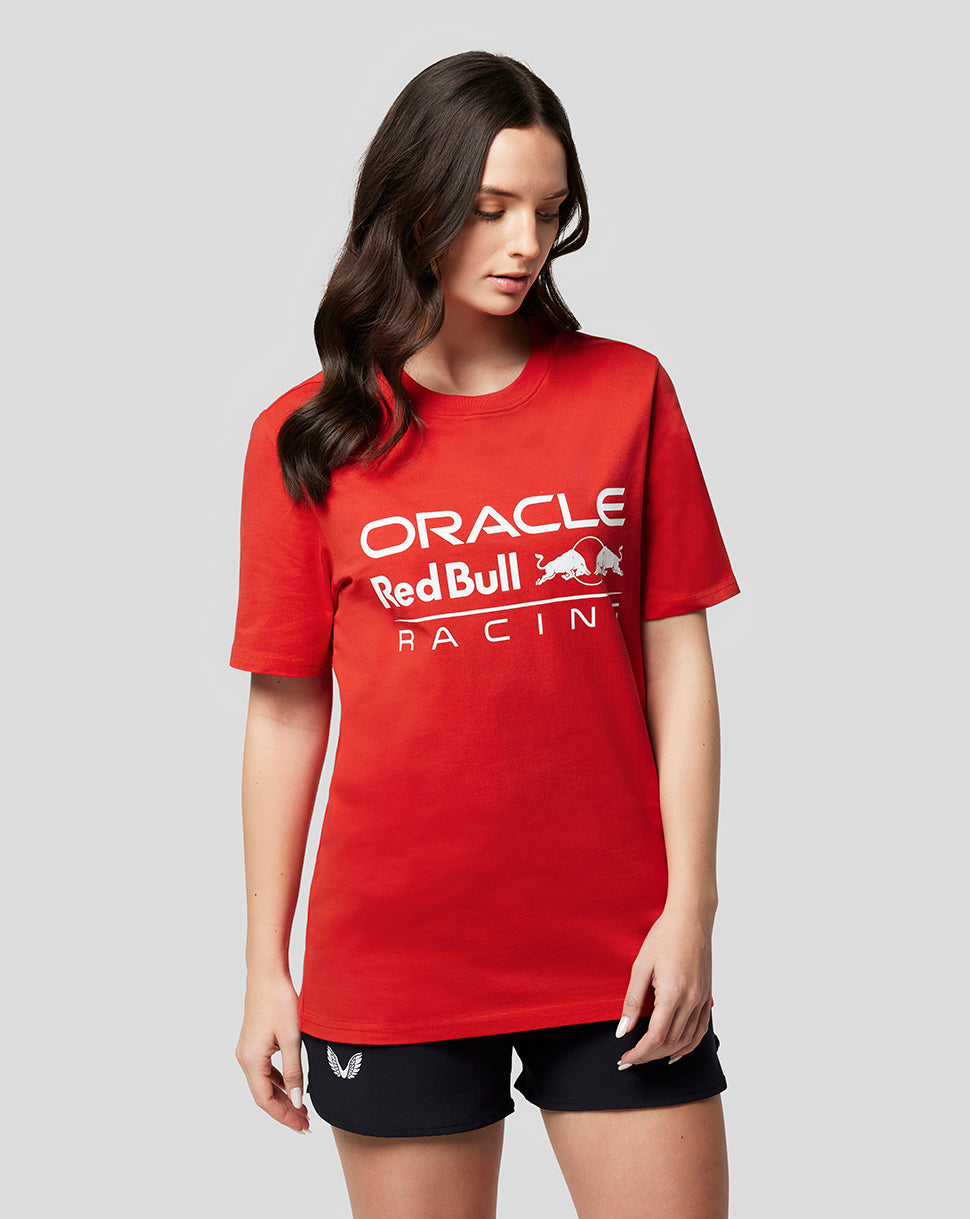 Oracle Red Bull Racing Unisex Large Front Logo T-Shirt - Flame Scarlet - Flame Scarlet