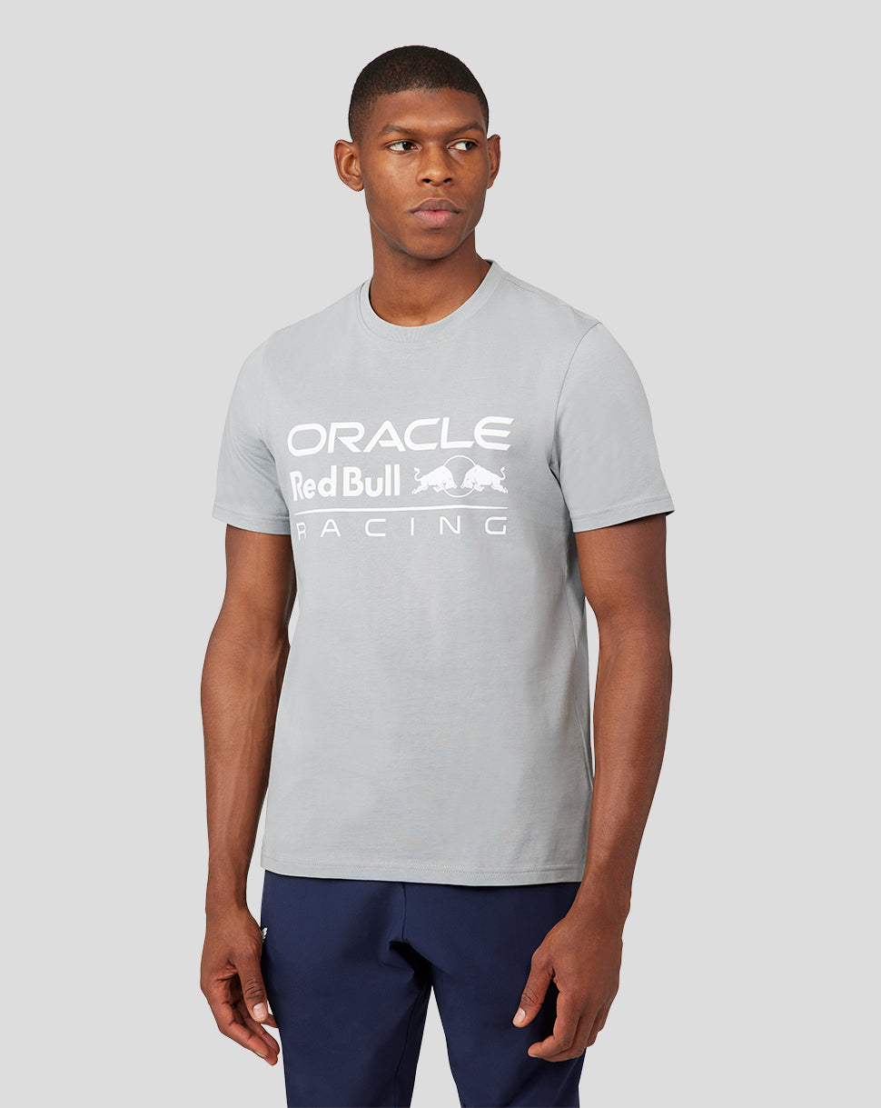 Oracle Red Bull Racing Unisex Large Front Logo T-Shirt - Grey - Grey