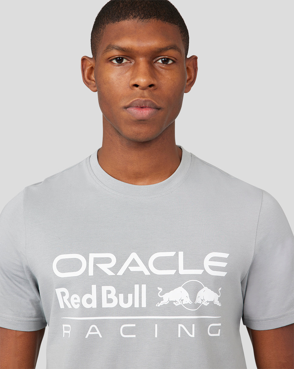 Oracle Red Bull Racing Unisex Large Front Logo T-Shirt - Grey - Grey