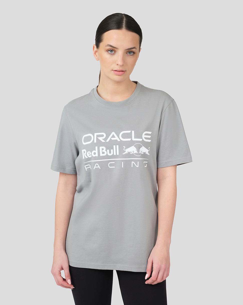 Oracle Red Bull Racing Unisex Large Front Logo T-Shirt - Grey - Grey